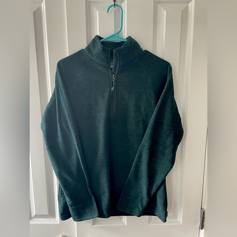 NWT Eddie Bauer Ultra Soft Fleece 1/4 (Quarter) Zip Long Sleeve Pullover Top